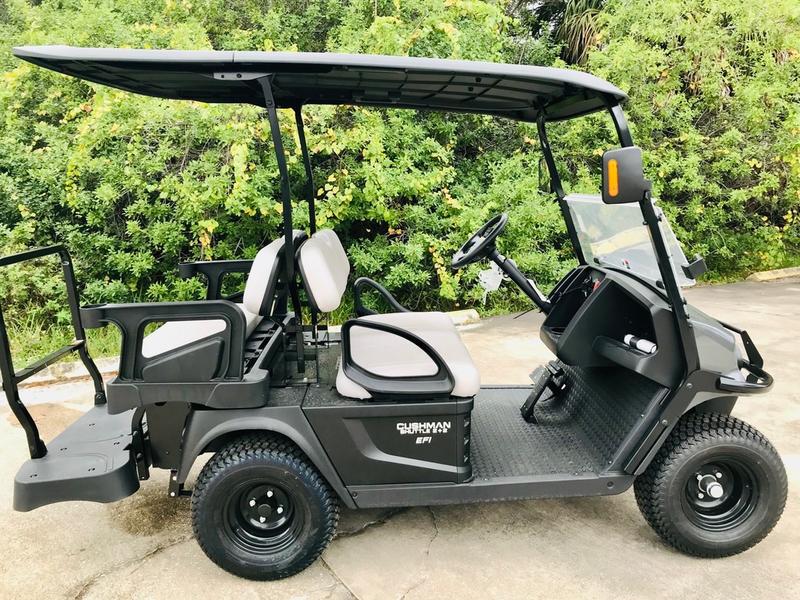 Driver’s console of 2024 Cushman Shuttle 2+2 Gas at Belle Meade Country Club.