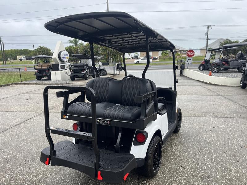 Rear view of 2024 E-Z-GO Freedom RXV ELiTE Lithium Bright White in Columbus Ohio