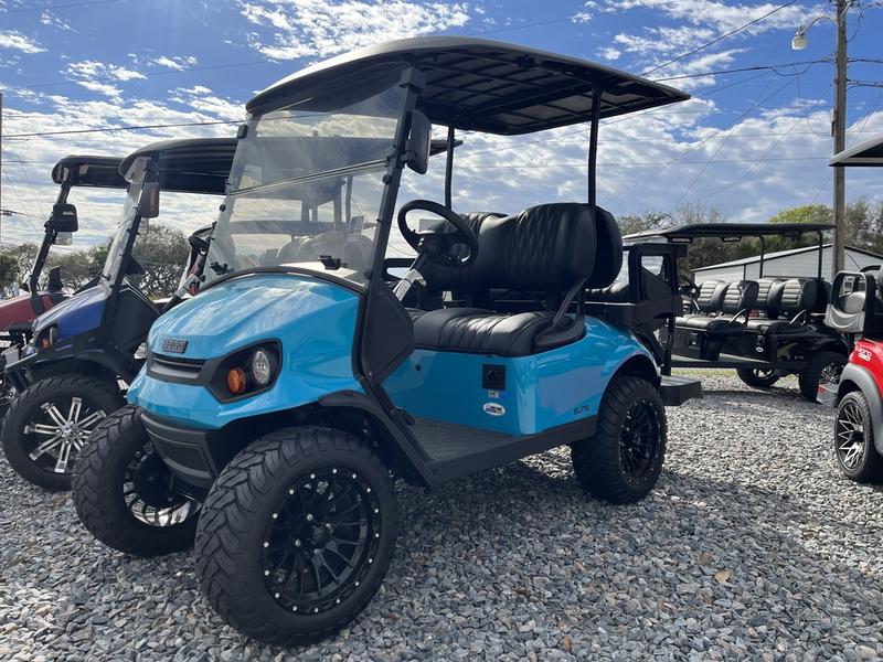 Side profile of 2024 E-Z-GO S4 ELiTE 4.2 Limited Edition in Pittsburgh Pennsylvania