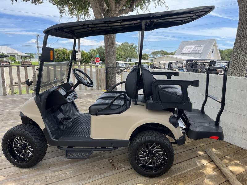 Rear of 2024 E-Z-GO Valor 4 EX1 Gas Dune Special Edition in Nashville Tennessee