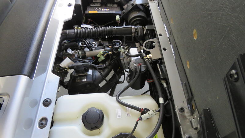 Rear view of 2024 E-Z-GO Valor EX1 Gas Platinum in Ann Arbor Michigan