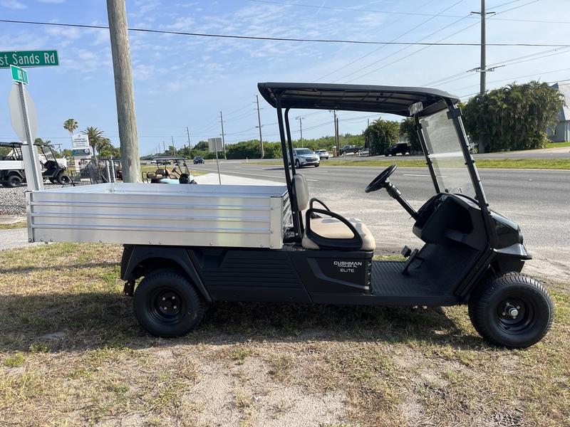 Side profile of the 2025 Cushman Hauler XL ELiTE Lithium Electric at Pinehurst NC