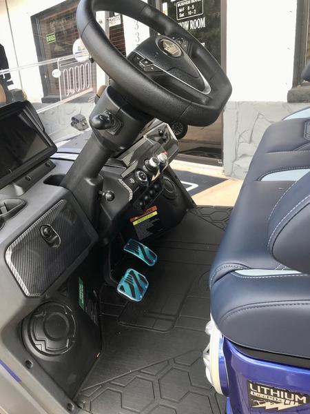 Seating layout of 2025 Evolution D-Max GT4 Blue golf cart available in Florida with export and nationwide delivery