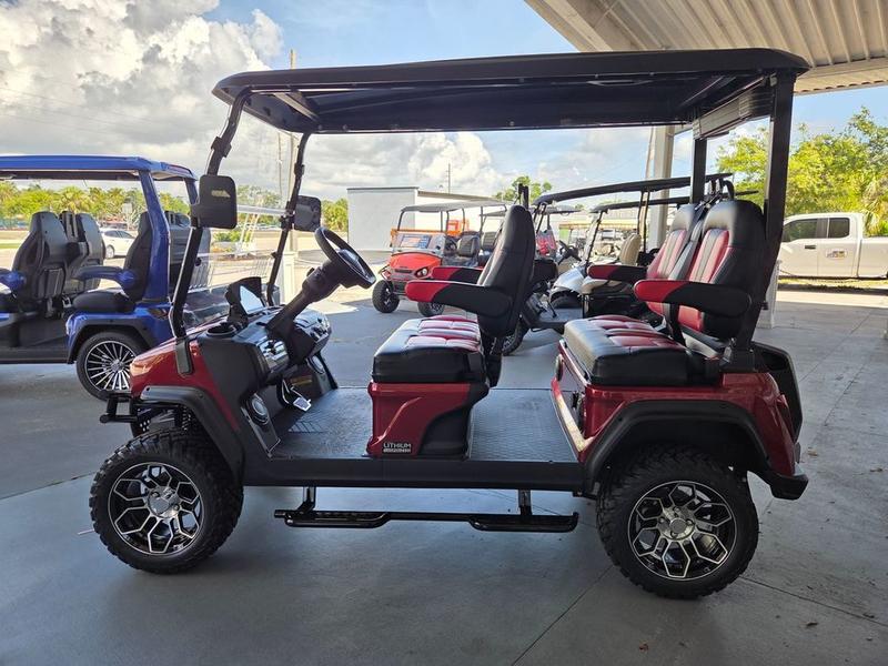 Dashboard of 2025 Evolution D-Max GT4 Red golf cart available in California