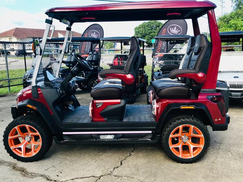 Dashboard and interior of 2025 Evolution D-Max XT4 golf cart available in Arizona with nationwide delivery