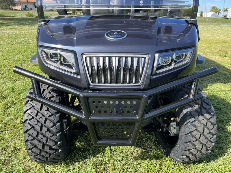 2025 Evolution D5-Maverick 4 Plus black golf cart with lithium battery