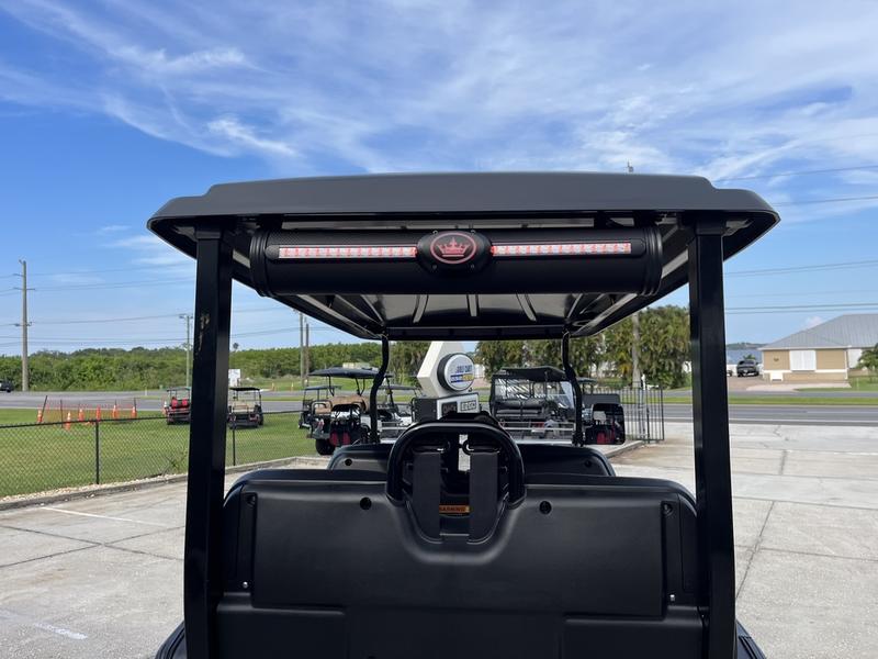 2025 Evolution D5-Maverick 4 red golf cart with lithium battery
