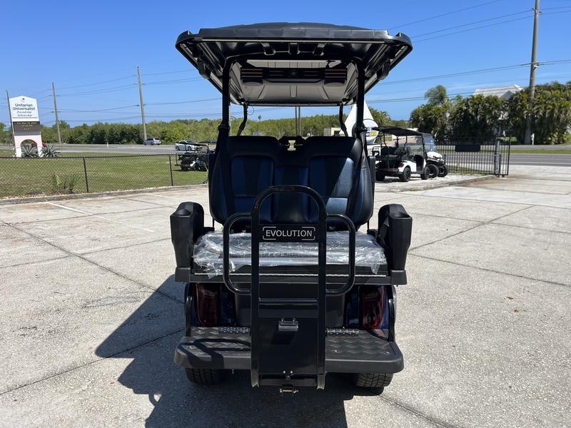 Rear design of 2025 Evolution D5-Ranger 2+2 black golf cart available Florida nationwide delivery