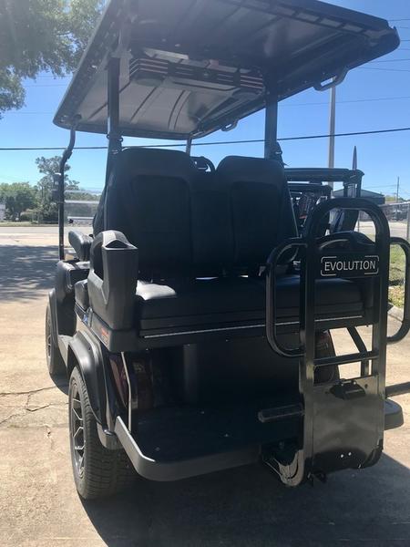 Rear design of 2025 Evolution D5-Ranger 2+2 Plus Black golf cart available in Ohio with nationwide delivery and export