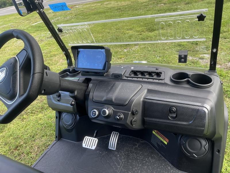 Dashboard of 2025 Evolution D5-Ranger 4 Black golf cart available in Florida with nationwide delivery and export