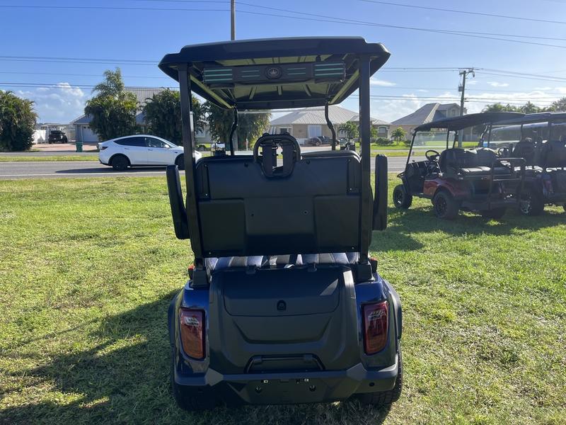 Dashboard of 2025 Evolution D5-Ranger 4 Plus Blue golf cart available in Texas with nationwide delivery and export
