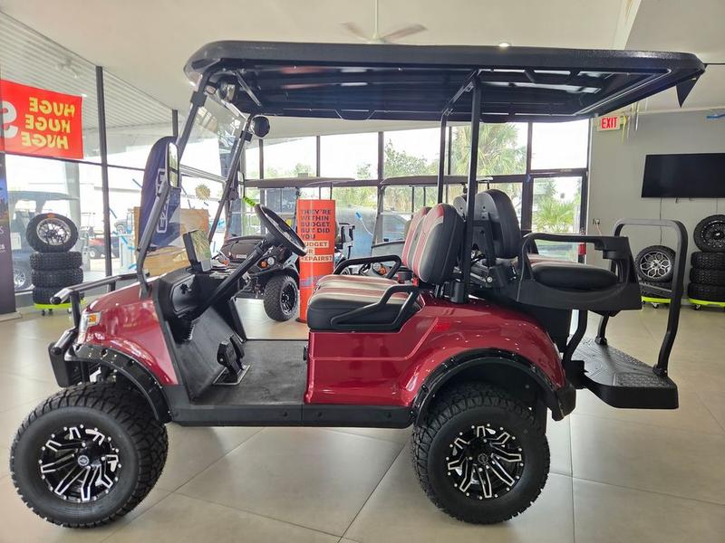 Side profile of 2025 Star EV CP-2+2 Lifted at McCormick Ranch Golf Club in Scottsdale.