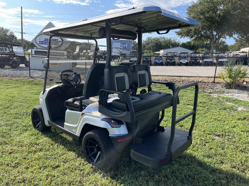 2025 Star EV Sirius 2+2 cruising Barton Creek Resort & Spa golf paths in Austin, Texas.