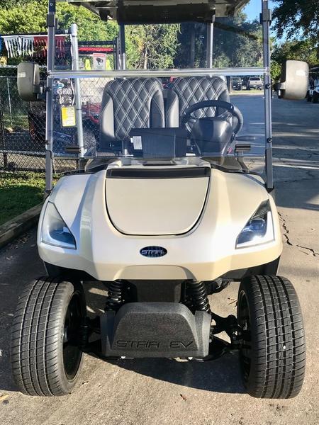 Front view of 2025 Star EV Sirius 2+2 at Ballantyne Country Club in Charlotte, North Carolina.