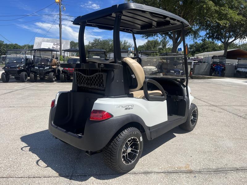 Two-passenger premium seating inside 2025 Club Car Onward HP Lithium Virginia
