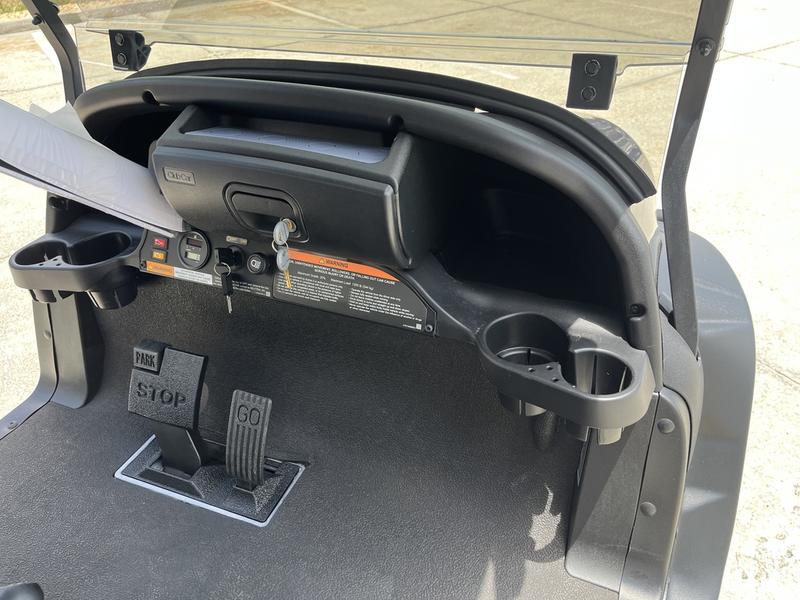 Street legal mirrors and lights on 2025 Club Car Onward 4 Forward Gas Alabama