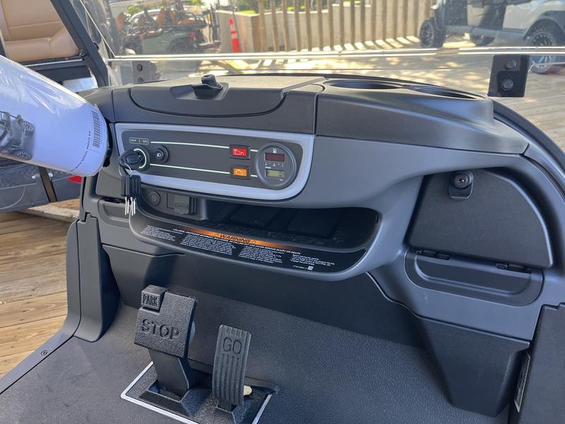 Dashboard and controls of 2025 Club Car Onward Lifted 4 Passenger Gas in Dallas Texas