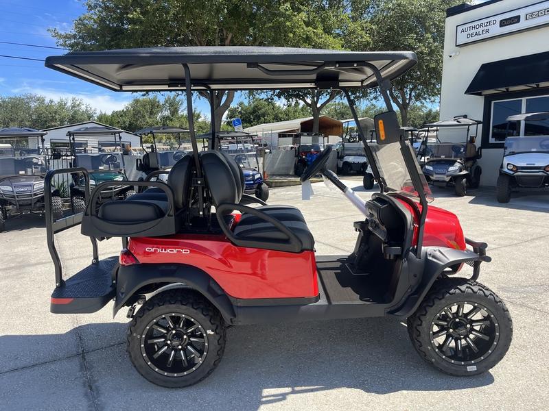 Premium seating for four passengers in 2025 Club Car Onward Lifted 4 Passenger Gas in Orlando Florida