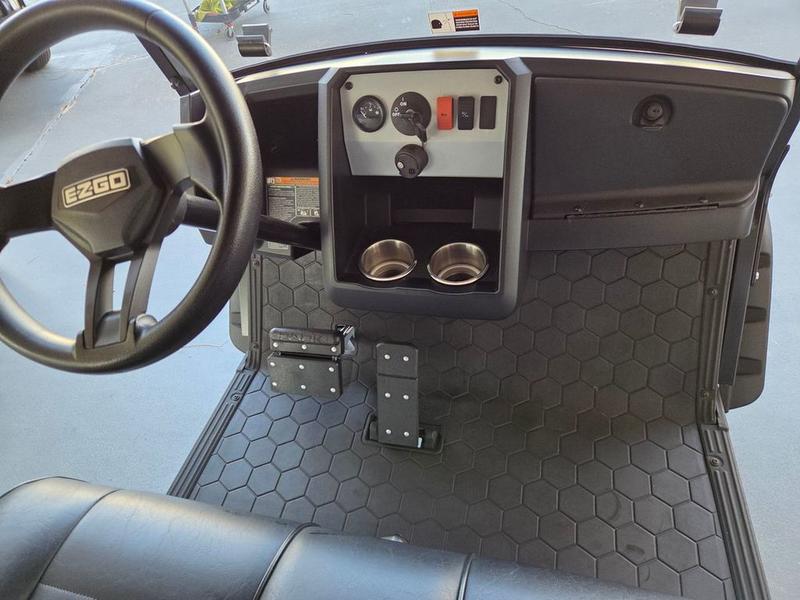 Interior and seating of 2025 E-Z-GO Express 4 Gas Lifted Slate in New York City New York