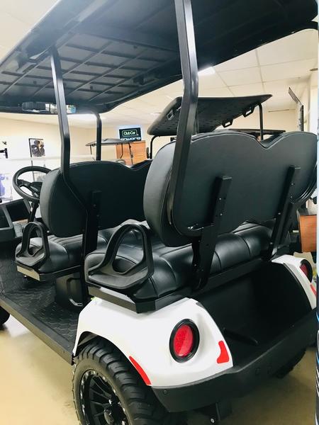Rear cargo area of 2025 E-Z-GO Liberty ELiTE Lithium Bright White in Orlando Florida