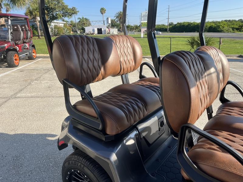 Interior seats of 2025 E-Z-GO Liberty ELiTE Lithium Metallic Charcoal in Phoenix Arizona
