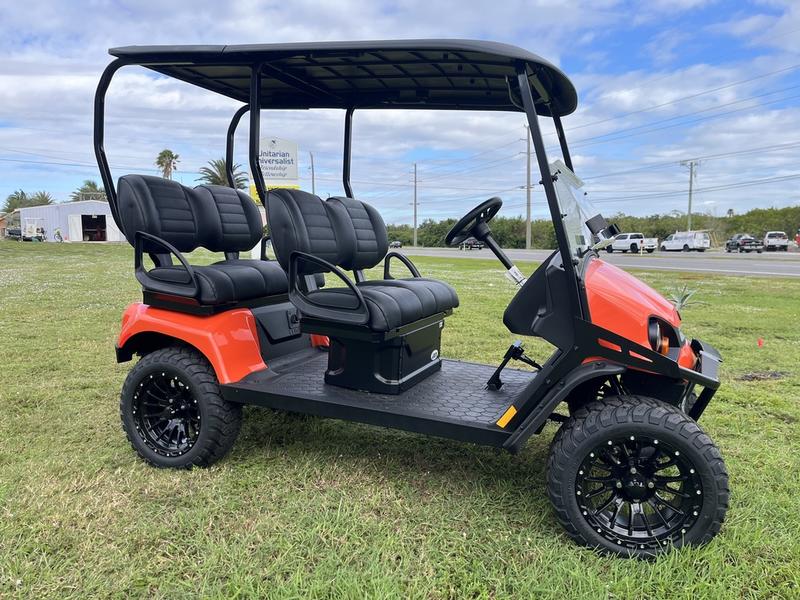 Front view of 2025 E-Z-GO Liberty ELiTE Lithium Solar Flare in Charleston South Carolina