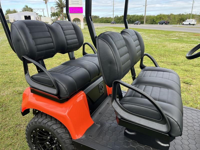 Interior seats of 2025 E-Z-GO Liberty ELiTE Lithium Solar Flare in Charleston South Carolina