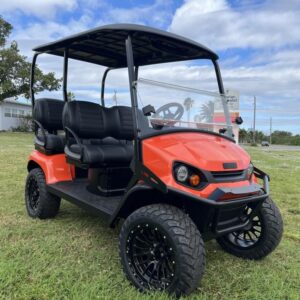 Side view of 2025 E-Z-GO Liberty ELiTE Lithium Solar Flare in Charleston South Carolina