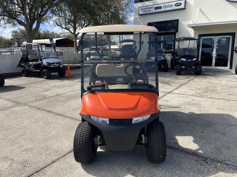 Side profile of 2025 E-Z-GO Valor EX1 Sport Solar Flare in Detroit Michigan