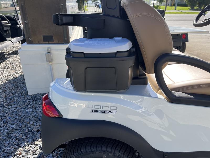 Front view showing LED headlights on the Club Car Onward 2 Passenger HP Lithium