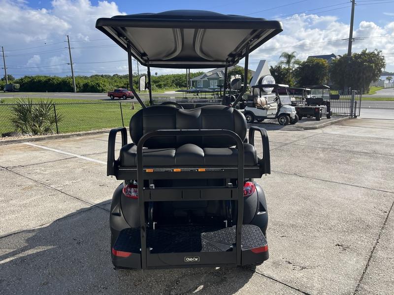 Four-passenger seating with luxury upholstery inside the 2026 Club Car Onward Lifted Gas