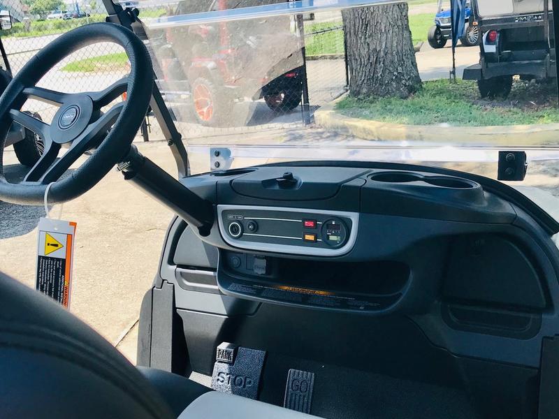 Rear folding seat and cargo platform on 2026 Club Car Onward Lifted 4 Passenger Gas