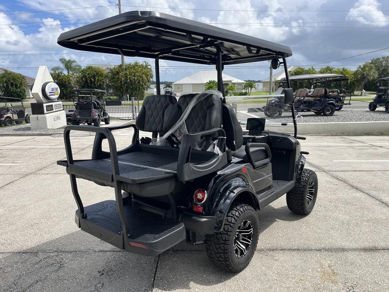 Rear cargo and seating of the 2026 Star EV Capella 2+2 Lifted at Sea Pines Resort.
