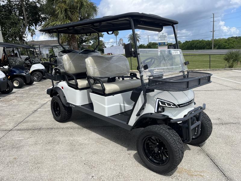 Side profile of 2026 Star EV J-Model 4+2 Lifted at Muirfield Village Golf Club.