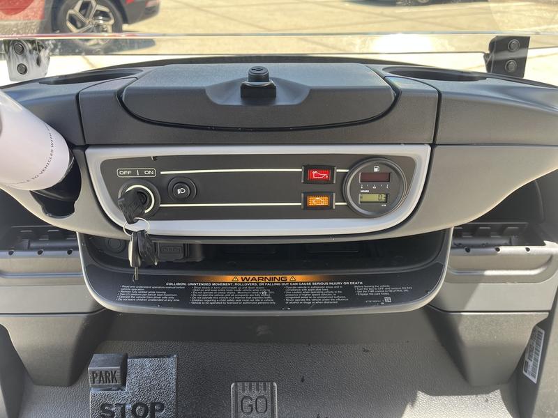Four-passenger premium seating inside 2026 Club Car Onward Lifted Gas green Arizona