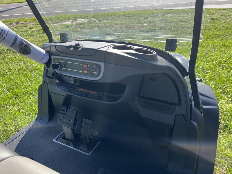 Dashboard and controls of 2026 Club Car Onward Lifted 4 Passenger Gas grey South Carolina