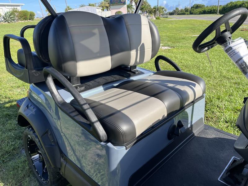 Four-passenger premium seating inside 2026 Club Car Onward Lifted Gas grey South Carolina