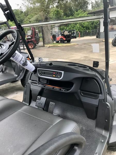 Dashboard and controls of 2026 Club Car Onward Lifted 6 Passenger Gas black Ohio