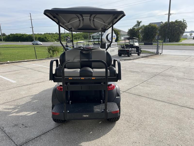 Six-passenger premium seating inside 2026 Club Car Onward Lifted Gas silver Pennsylvania