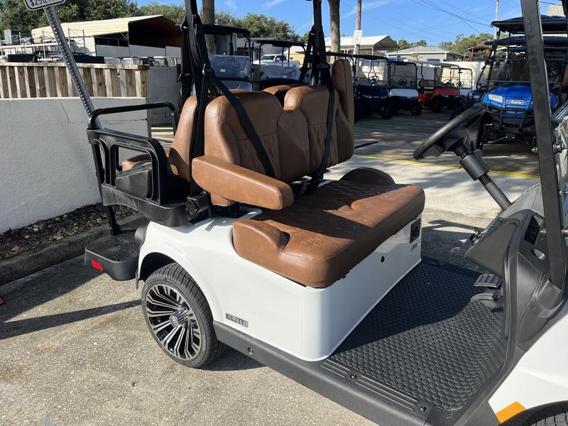 Dashboard and digital controls of 2026 E-Z-GO Freedom RXV ELiTE Lithium Bright White in Charleston South Carolina