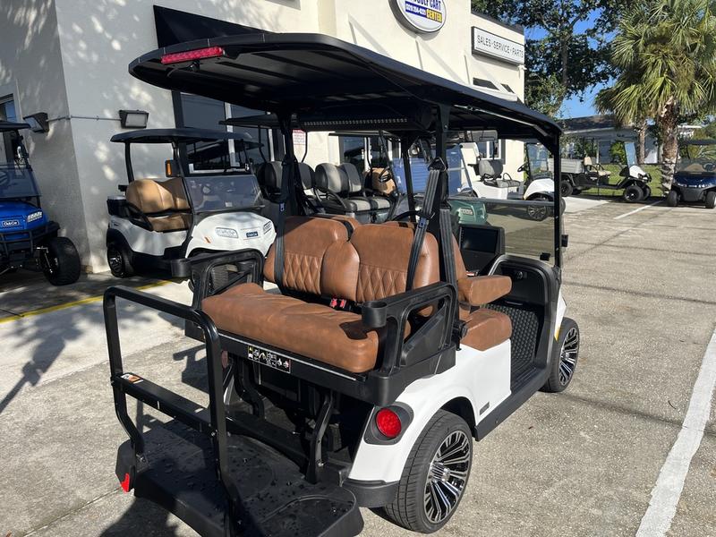 Rear design and storage of 2026 E-Z-GO Freedom RXV ELiTE Lithium Bright White in Charleston South Carolina
