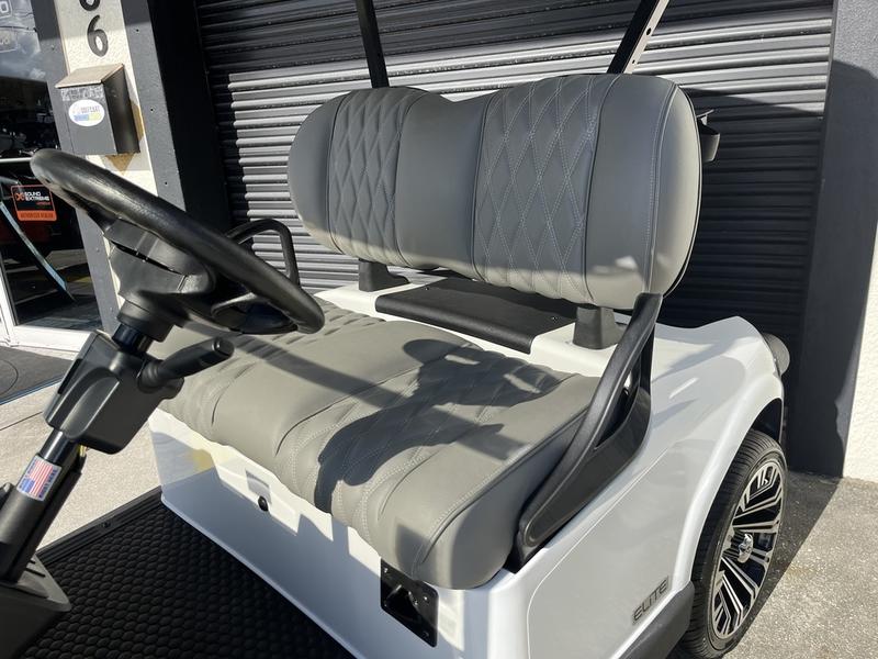 Front view of 2026 E-Z-GO RXV 2 Freedom ELiTE Lithium Bright White in Philadelphia Pennsylvania