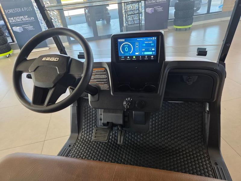 Dashboard and controls of 2026 E-Z-GO RXV 4 Touring STL ELiTE Lithium Bright White in Richmond Virginia