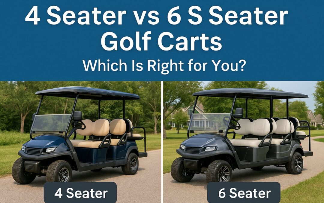 4 Seater vs 6 Seater Golf Carts: Which Is Right for You? (2025 Buyer Guide)