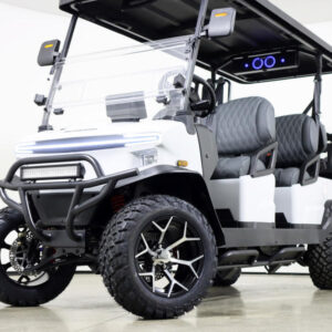 2026 Denago EV Rover XL6 White 6-Passenger Lifted Lithium Golf Cart