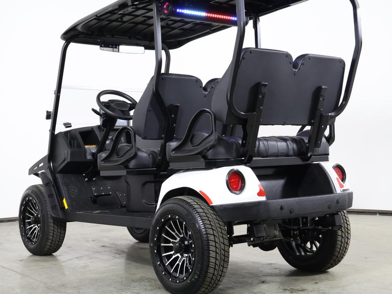 Front view of red 2025 Evolution D-Max XT4 electric golf cart available in Texas with nationwide delivery and export options