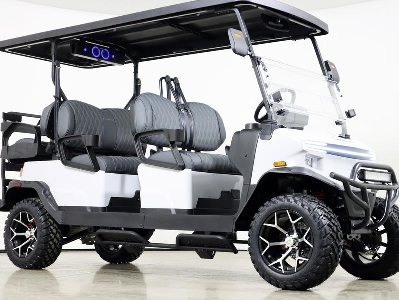 2026 Denago EV Rover XL6 White 6-Passenger Lifted Lithium Golf Cart - Image 12